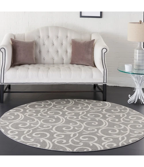 Nourison Grafix Round Area Rug GRF19-Grey
