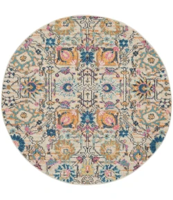 Nourison Home Passion PSN01 Ivory Multicolor 4 ft. Round Area Rug