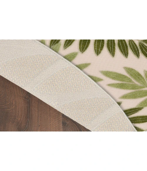 Nourison Aloha Ivory Green ALH18 5 ft. 3 in. Round Rug
