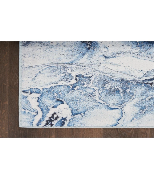 Inspire Me! Home Décor Daydream Ivory Blue DDR01 2 ft. 2 in. X 7 ft. 6 in. Rectangle Rug