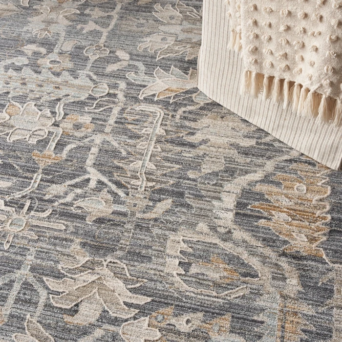 Nourison Lynx Navy Multicolor LNX02 10 ft. X 14 ft. Rect. Rug
