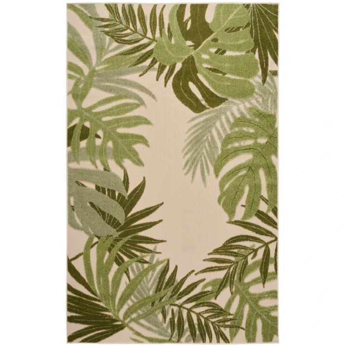 Nourison Aloha Ivory Green ALH40 3 ft. 6 in. X 5 ft. 6 in. Rectangle Rug