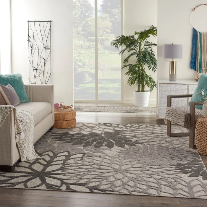 Nourison Aloha Area Rug ALH05-Silver Grey