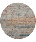 Nourison Rustic Textures Area Rug RUS11 Multicolor 7'10" Round