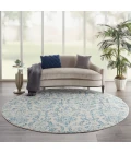 Nourison Jubilant Round Area Rug JUB09-Ivory Blue