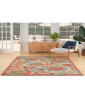 Nourison Aloha Red Multicolor ALH17 5 ft. 3 in. X 7 ft. 5 in. Rectangle Rug