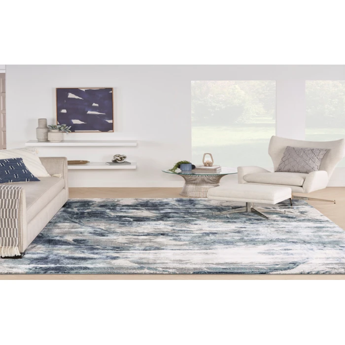 Nourison American Manor Blue Ivory AMR03 7 ft. 10 in. X 9 ft. 10 in. Rectangle Rug