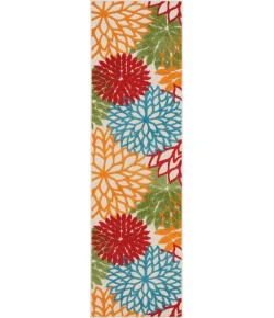 Nourison Home Aloha ALH05 Green 2 ft. 3 in. X 8 ft. Area Rug