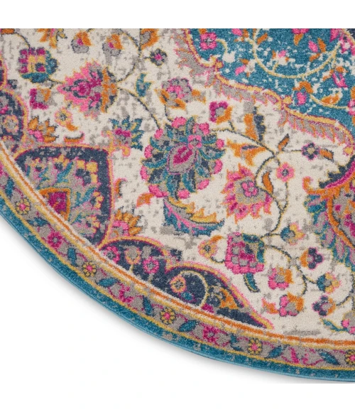 Nourison Passion Round Area Rug PSN22-Ivory/Multi