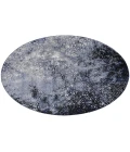 Nourison Passion Light Blue Black PSN10 8 ft. Round Rug