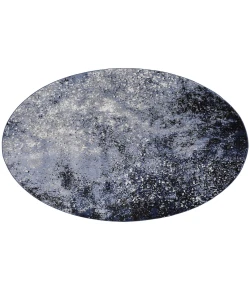 Nourison Home Passion PSN10 Light Blue Black 8 ft. Round Area Rug