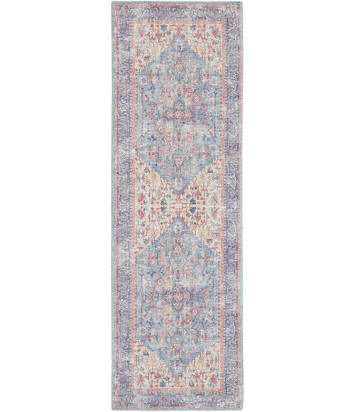 Nicole Curtis Machine Washable Series 1 Area Rug SR104 Blue/Multi