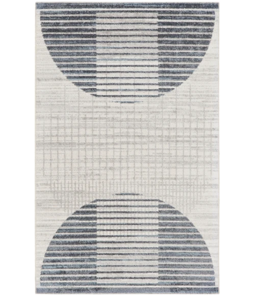 Nourison Astra Machine Washable Area Rug ASW03 Ivory Blue