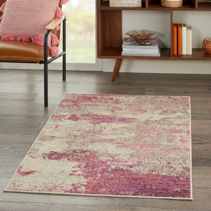 Nourison Celestial Area Rug CES02-Ivory/Pink