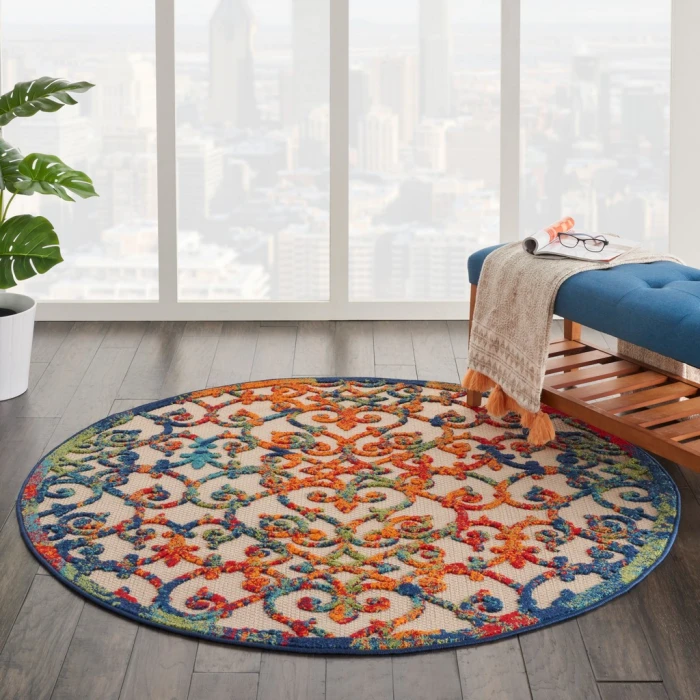 Nourison Aloha Round Area Rug ALH21-Multicolor