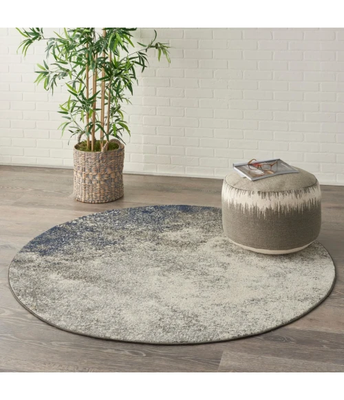 Nourison Passion Round Area Rug PSN10-Charcoal/Ivory