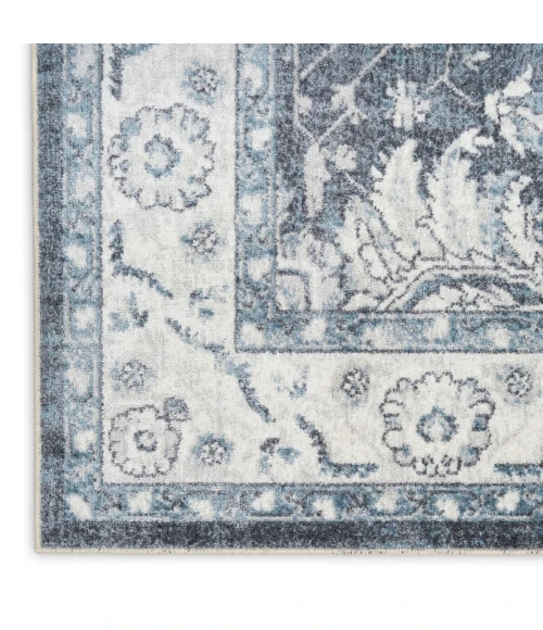 Nourison Astra Machine Washable Slate ASW20 4 ft. X 6 ft. Rect. Rug