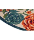 Nourison Aloha Ivory Multicolor ALH32 5 ft. 3 in. Round Rug