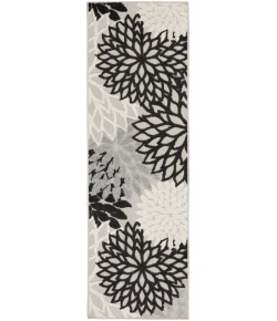 Nourison Home Aloha ALH05 Black White 2 ft. 3 in. X 8 ft. Area Rug
