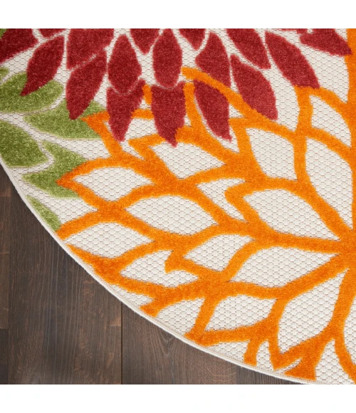 Nourison Aloha Area Rug ALH05-Red Multi Colored