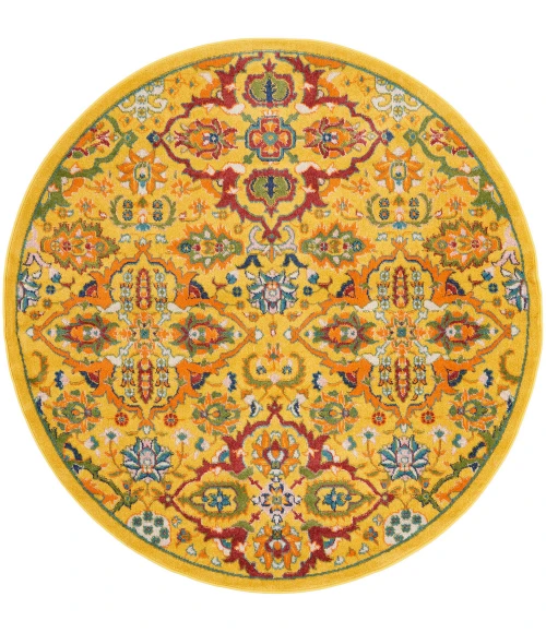 Nourison Allur Area Rug ALR03 Yellow Multicolor