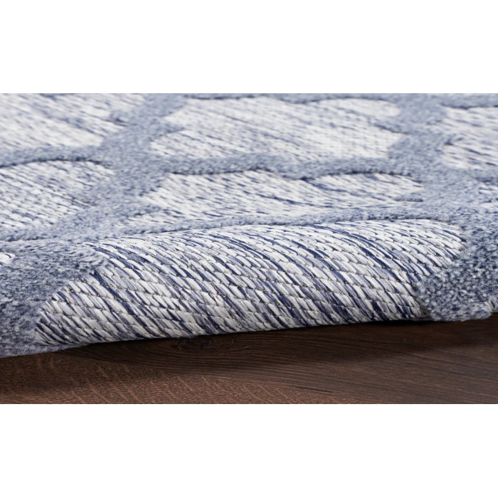 Nourison Easy Care Denim Blue NES01 2 ft. X 6 ft. Rectangle Rug