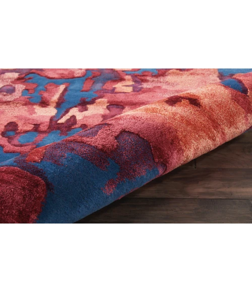 Nourison Prismatic Area Rug PRS13 Blue/Flame 8'6" x 11'6"