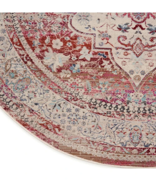 Nourison Vintage Kashan Area Rug VKA07-Red/Ivory