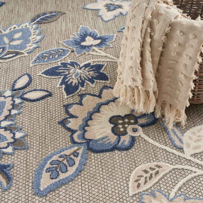 Nourison Aloha Area Rug ALH31 Blue Grey