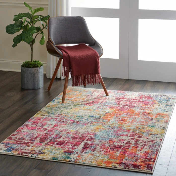 Nourison Celestial Area Rug CES13-Pink/Multicolor