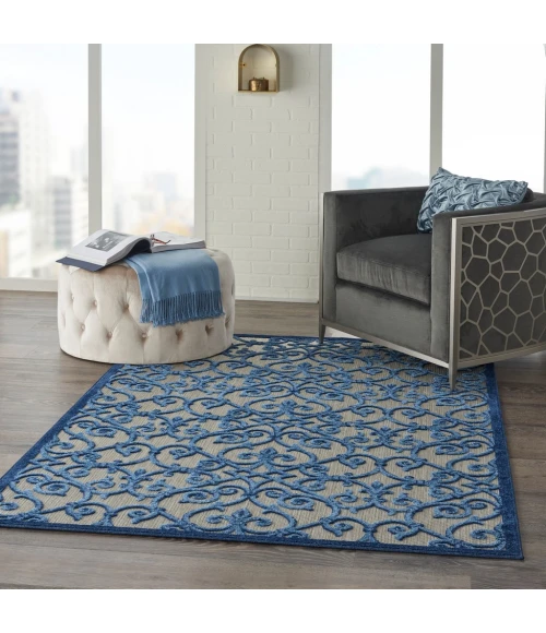 Nourison Aloha Area Rug ALH21-Grey/Blue