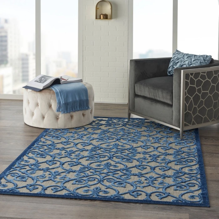 Nourison Aloha Area Rug ALH21-Grey/Blue