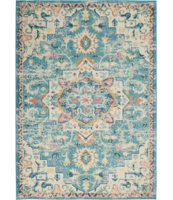 Nourison Home Passion PSN25 Ivory Light Blue 5 ft. 3 in. X 7 ft. 3 in. Area Rug