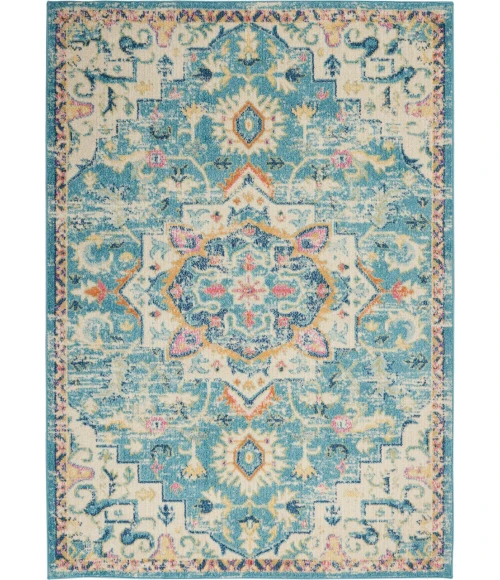 Nourison Passion Area Rug PSN25-Ivory/Light Blue