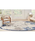 Nourison Aloha Blue Grey ALH32 7’10” Round Rug