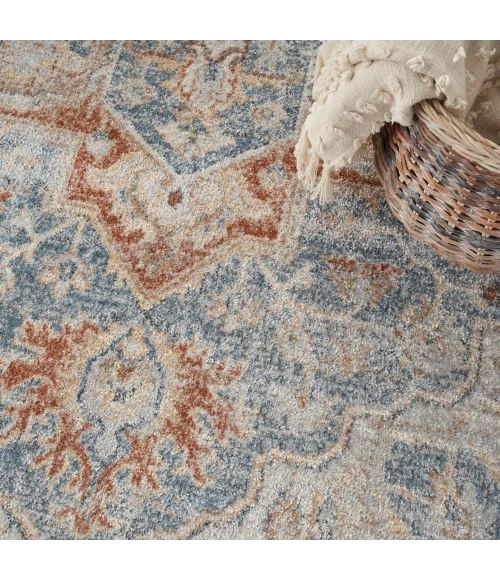 Nourison Astra Machine Washable Area Rug ASW12 Denim Multi