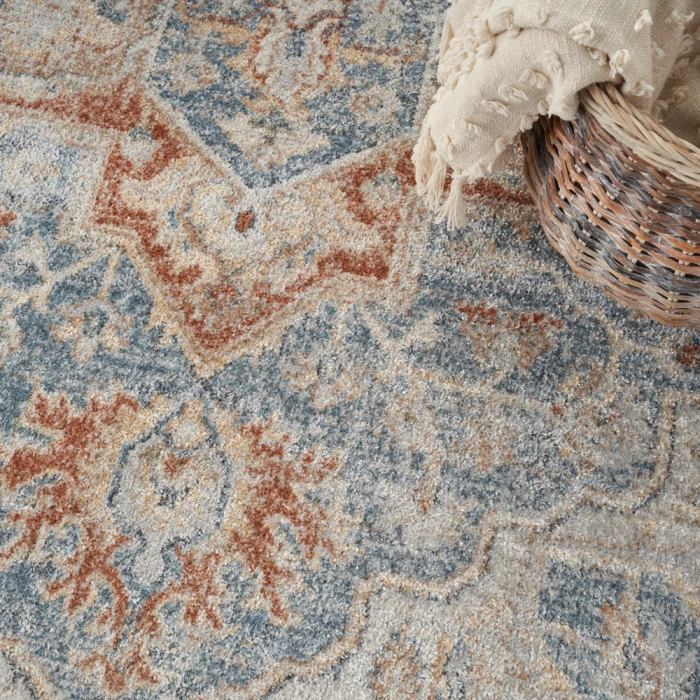 Nourison Astra Machine Washable Area Rug ASW12 Denim Multi