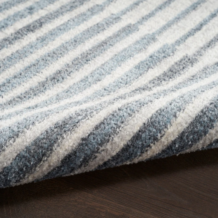 Nourison Astra Machine Washable Area Rug ASW03 Ivory Blue
