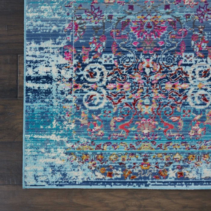 Nourison Vintage Kashan Runner Area Rug VKA02-Blue