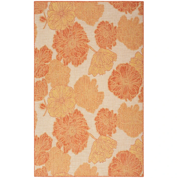 Nourison Garden Oasis Coral GOA04 5 ft. X 7 ft. Rectangle Rug