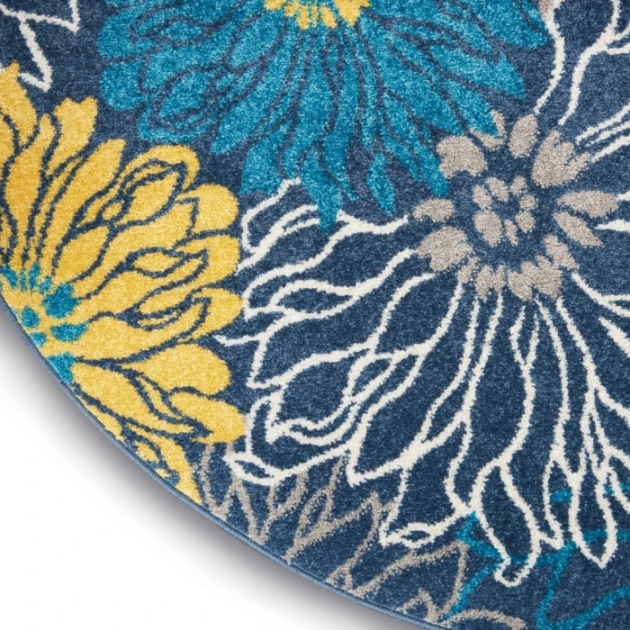 Nourison Passion Round Area Rug PSN17-Blue