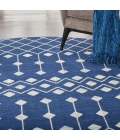 Nourison Grafix Round Area Rug GRF37-Navy