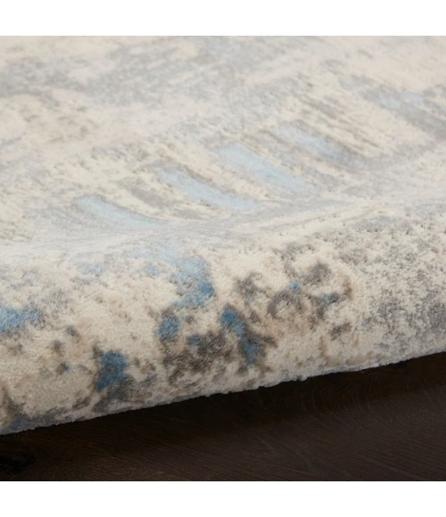 Nourison Solace Ivory/Grey/Blue Area Rug SLA07-Ivory/Grey/Blue