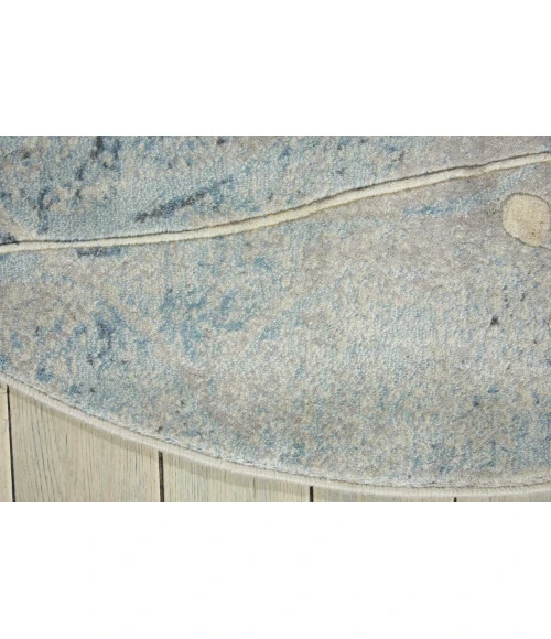 Nourison Somerset Round Area Rug ST74-Silver/Blue