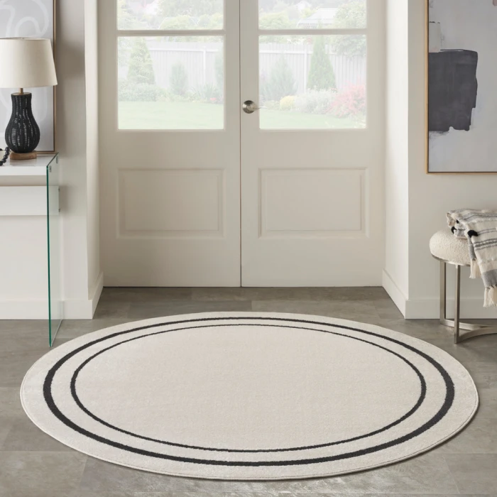 Nourison Nourison Essentials Area Rug NRE02 Ivory/Black