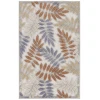 Nourison Home Aloha ALH18 Blue Mocha 2 ft. 8 in. X 4 ft. Area Rug