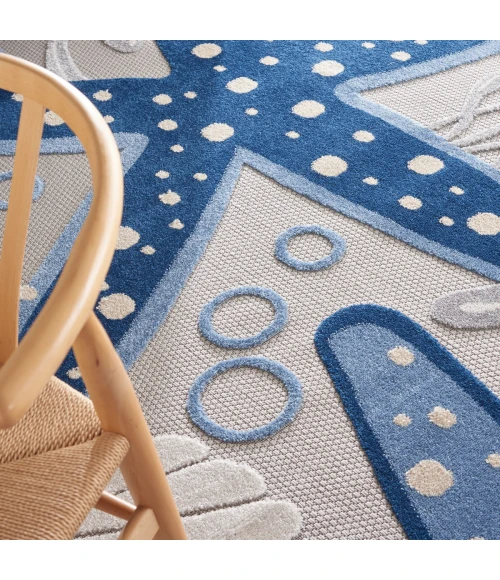 Nourison Aloha Area Rug ALH24 Blue/Grey 12' x 15'