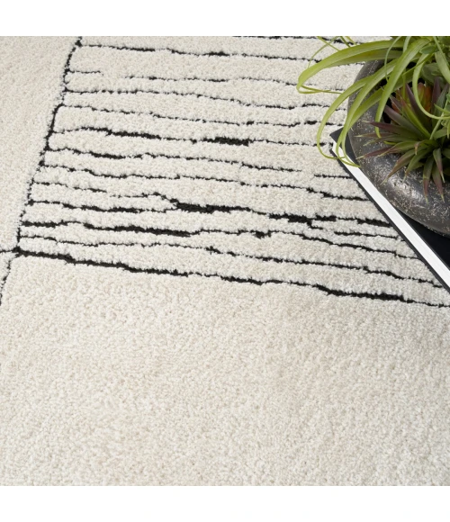 Nourison Modern Comfort Ivory Black MNC02 8 ft. X 10 ft. Rect. Rug