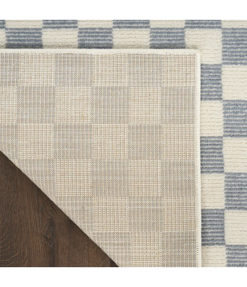 Nourison Serenity Home Ivory Blue SRH10 6 ft. X 9 ft. Rect. Rug