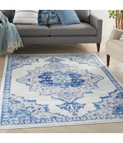 Nourison Home Whimsicle WHS14 Ivory Blue 6 ft. X 9 ft. Area Rug